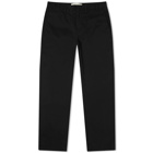 Norse Projects Men's Aros Regular Italian Brushed Twill Trousers in Black