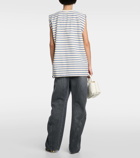 JW Anderson Striped cotton jersey top