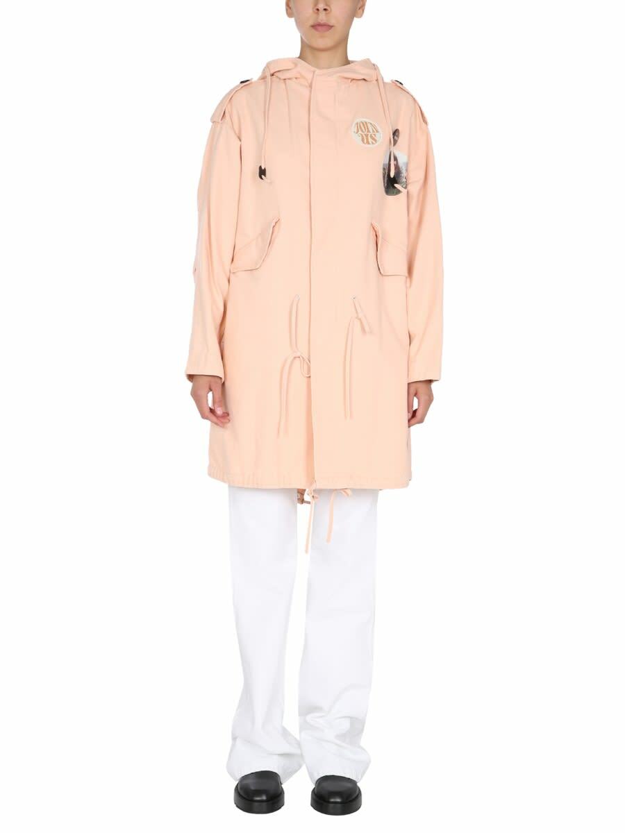Raf Simons - Logo Patch Bomber Jacket in Brown Raf Simons