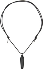 Rick Owens Black & Gunmetal Sarcophagus Necklace