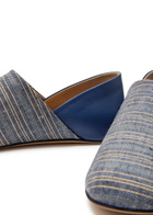 JW Anderson Striped-jacquard Woven Babouche Flats Multicoloured