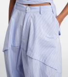Loewe Paula's Ibiza striped cotton poplin wide-leg pants