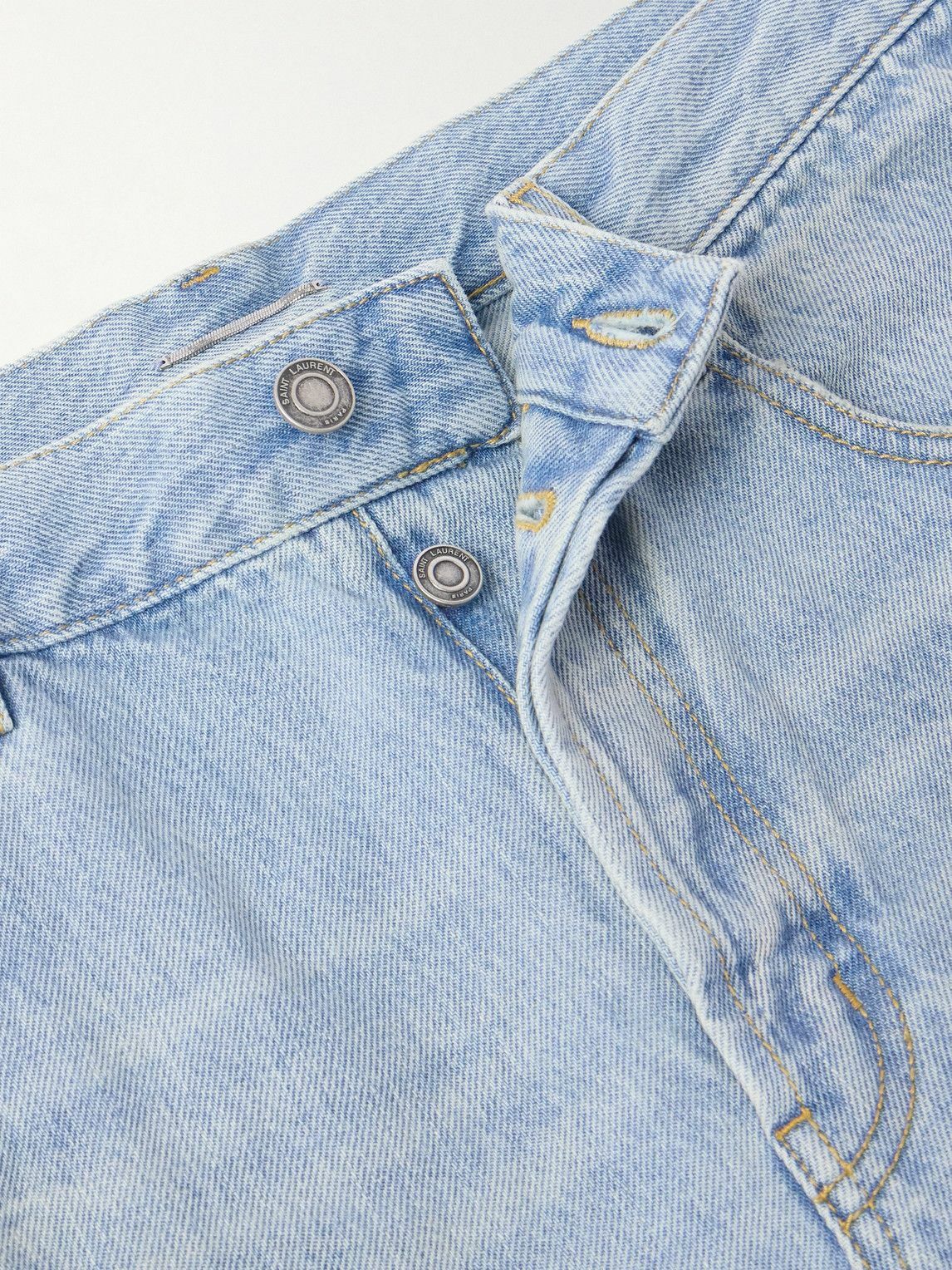 Saint Laurent Black Cotton Straight-Leg Jeans main image 1