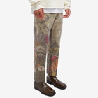 Dries Van Noten Men's Parkino Drawstring Print Pant in Grey