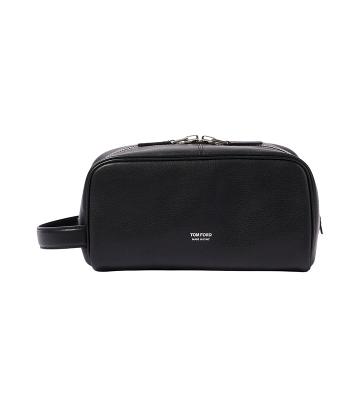 Photo: Tom Ford Logo leather toiletry bag