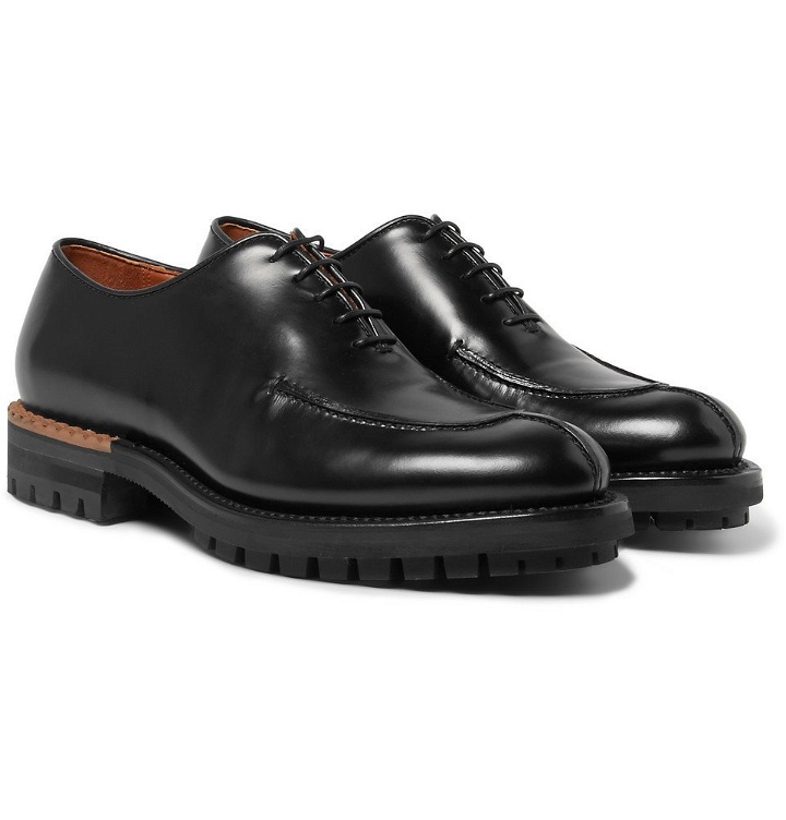 Photo: Berluti - Glazed Leather Oxford Shoes - Men - Black