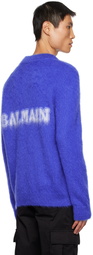 Balmain Blue Brushed Cardigan