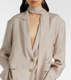 Acne Studios Checked scarf-detail blazer