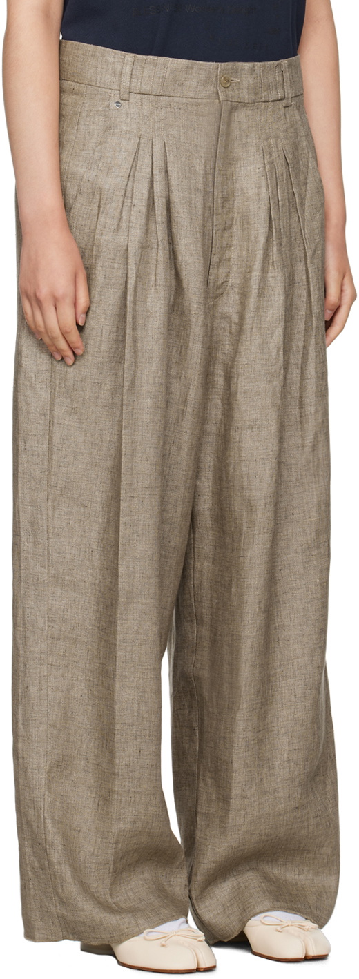 Bless Beige Nº68 Ultrawidepleated Trousers Bless