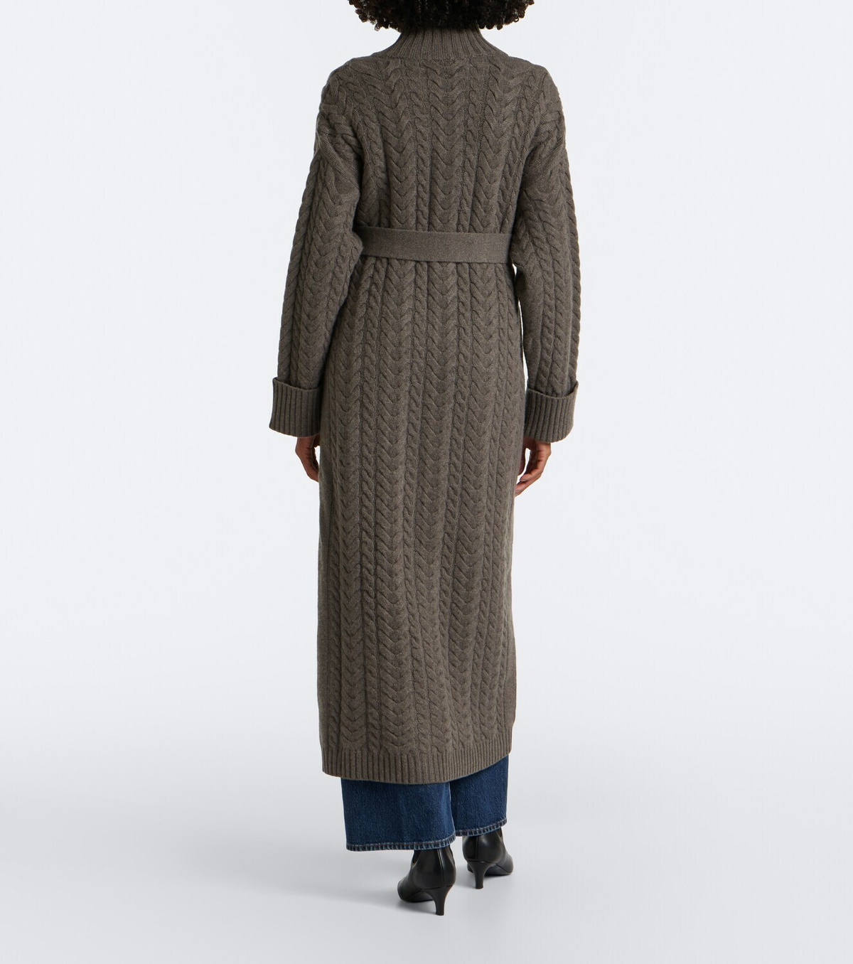 Arch4 Bond Street cable-knit cashmere long cardigan