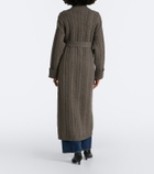 Arch4 Bond Street cable-knit cashmere long cardigan