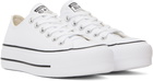 Converse White Chuck Taylor All Star Platform Leather Sneakers