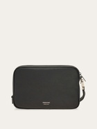 Ferragamo Mens Gancini pouch in Black