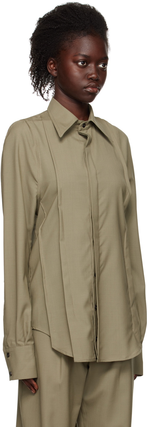 Bianca Saunders Khaki Desso Shirt
