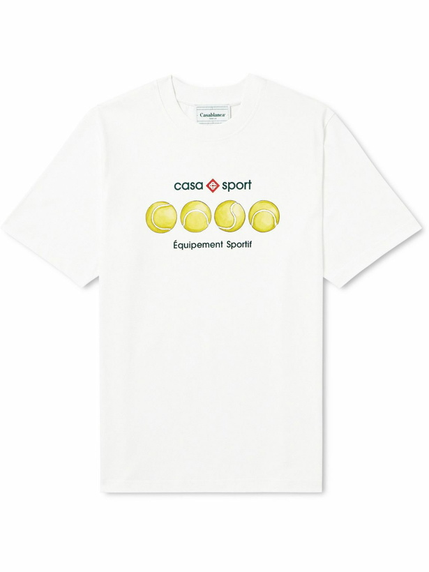 Photo: Casablanca - Logo-Print Organic Cotton-Jersey T-Shirt - Multi