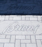 Brioni Logo cotton terry beach towel