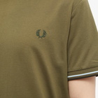 Fred Perry Men's Twin Tipped T-Shirt in Uniform Green