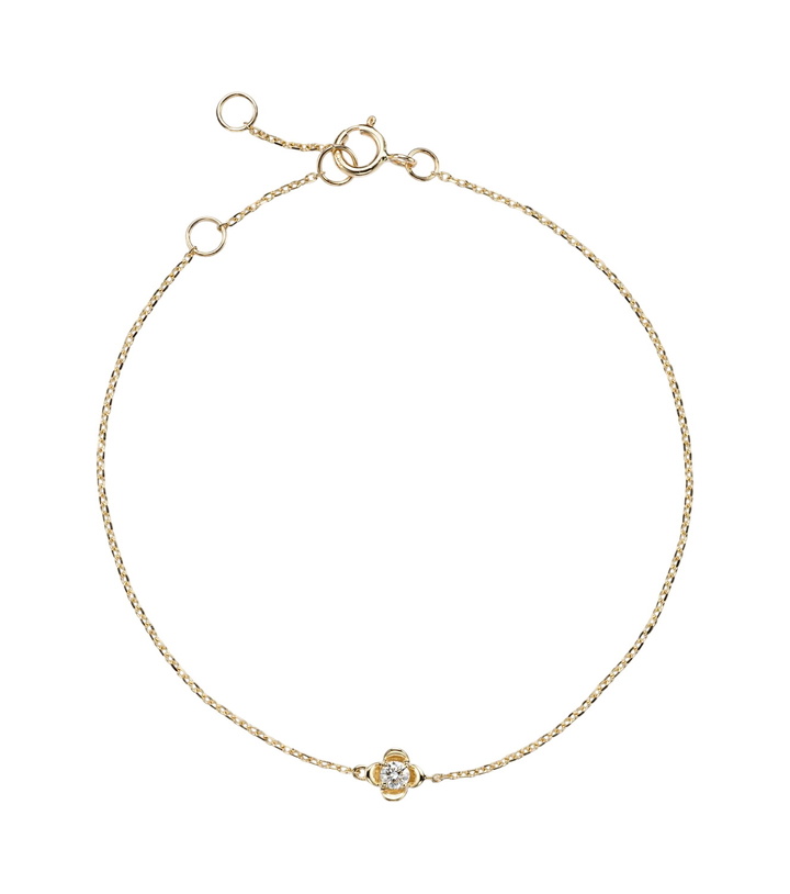 Photo: Stone and Strand Clover 14kt gold bracelet with diamonds