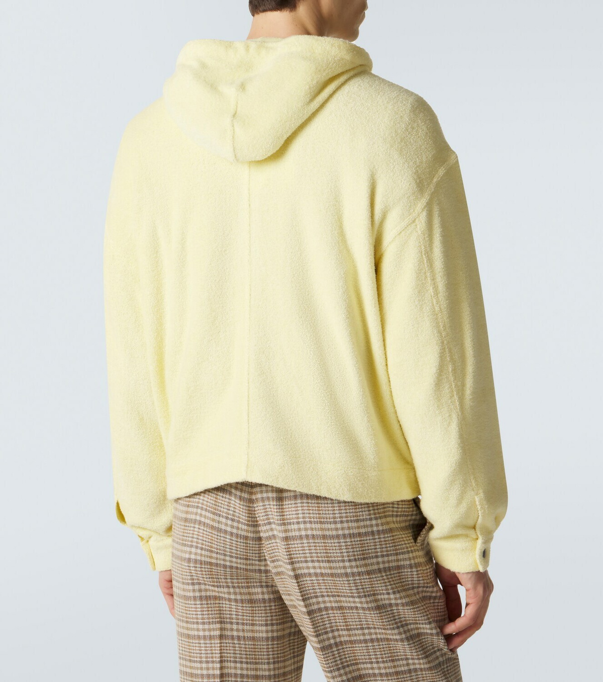 Auralee Cotton-blend pile zip-up hoodie