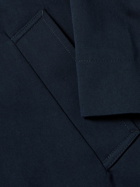 Mr P. - Cotton-Gabardine Coat - Blue