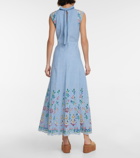 Chloé Broderie anglaise chambray maxi dress