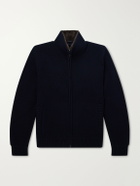 Herno - Wool Zip-Up Cardigan - Blue
