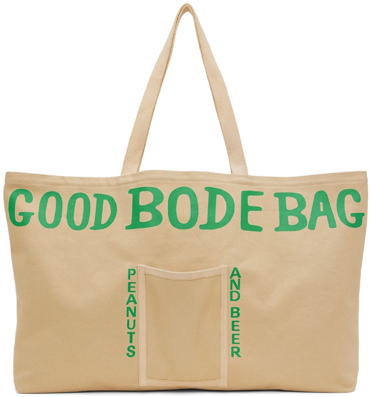 Photo: Bode Beige & Green Large Beer Tote