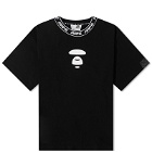 Men's AAPE Reversible Dope Moon Face T-Shirt in Black