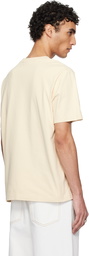 Maison Kitsuné Beige Crafted Profile Fox Comfort T-shirt