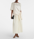 Loulou de Saison Naya gathered cotton and silk maxi skirt