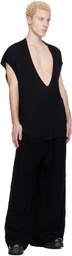 Julius Black Neck Slit T-shirt