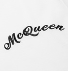 Alexander McQueen - Logo-Embroidered Cotton-Jersey T-Shirt - White