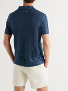 VILEBREQUIN - Pyramid Slub Linen-Jersey Polo Shirt - Blue