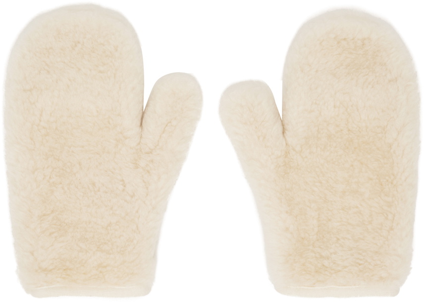 AMOMENTO Off-White Fingerhole Gloves AMOMENTO