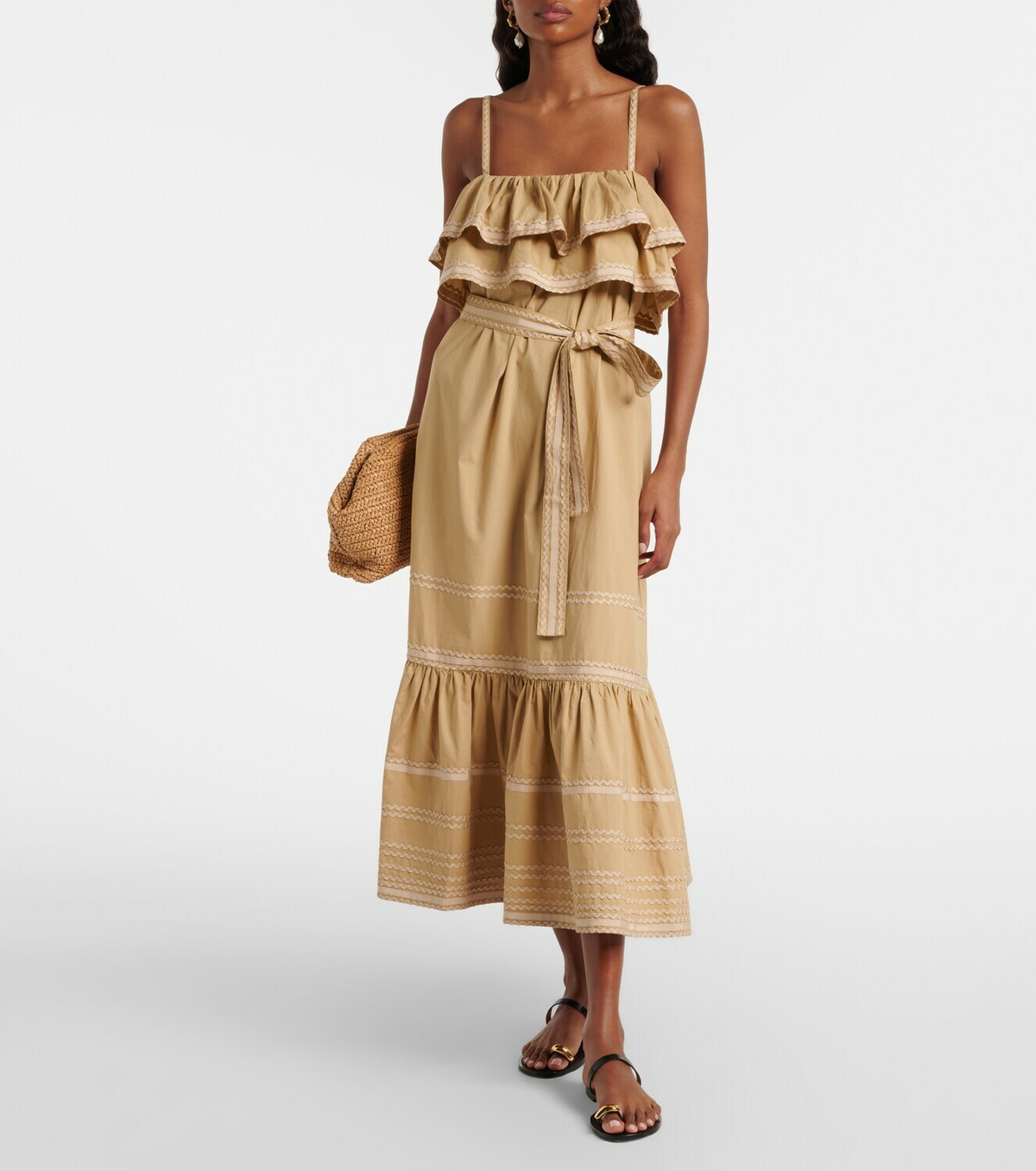 Ulla Johnson Lucian ruffled cotton midi dress