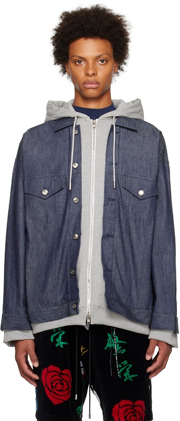 Photo: mastermind JAPAN Blue Hooded Denim Jacket