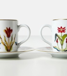 L'Objet Grand Tour set of 2 espresso cups and saucers