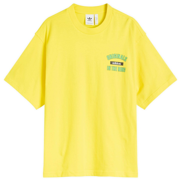 Photo: Adidas Men's Originals In The Ring Graphic T-Shirt in Yellow