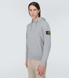 Stone Island Logo patch cotton hoodie