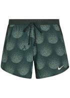 Nike Stride Dri-fit 5" Printed Running Shorts Green