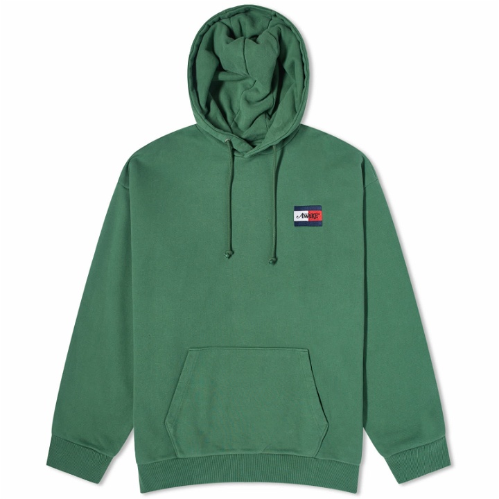 Photo: Tommy Jeans x Awake NY Crest Popover Hoodie in Aviator Green