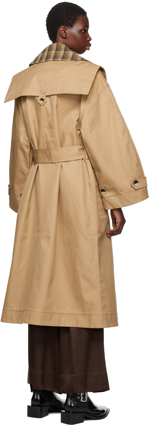 GANNI Brown Oversized Trench Coat GANNI