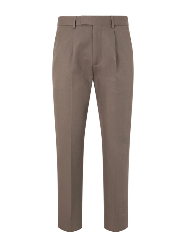 Photo: Zegna - Cotton and Linen-Blend Trousers - Green