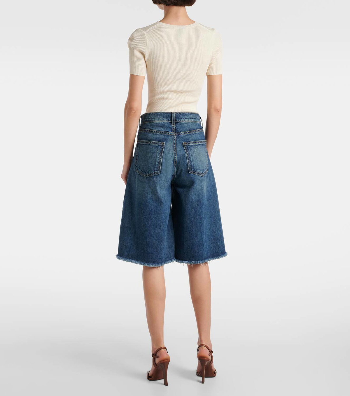 Nili Lotan High-rise denim shorts