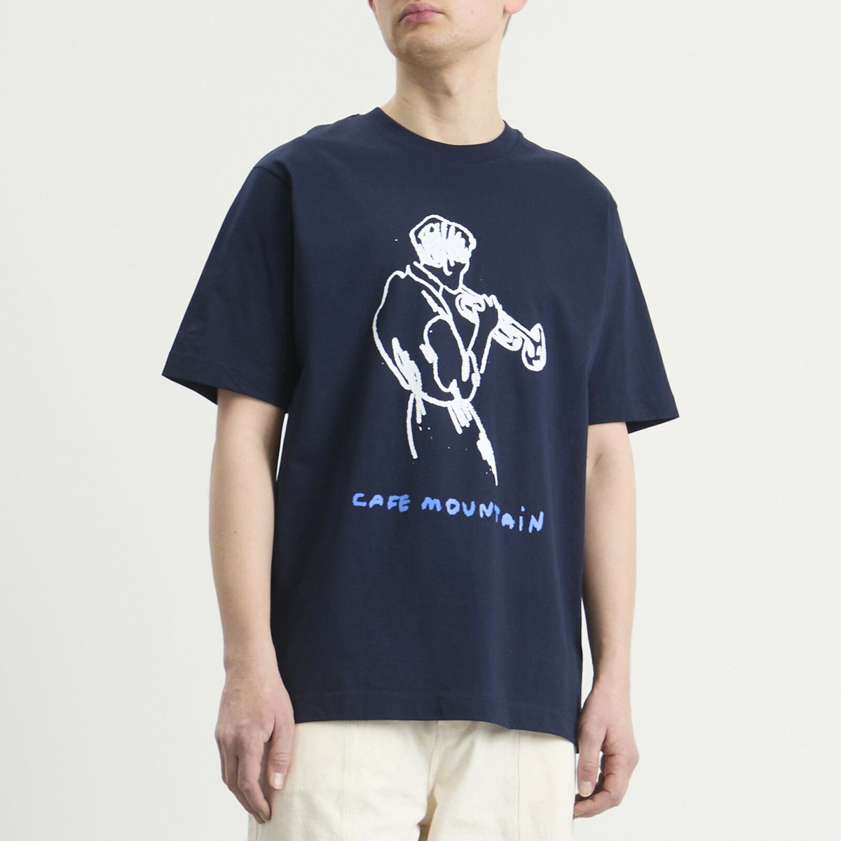 Café Mountain Men's Jazz T-Shirt in Navy