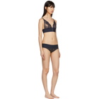 Stella McCartney Navy Bella Admiring Soft Cup Long Line Bra