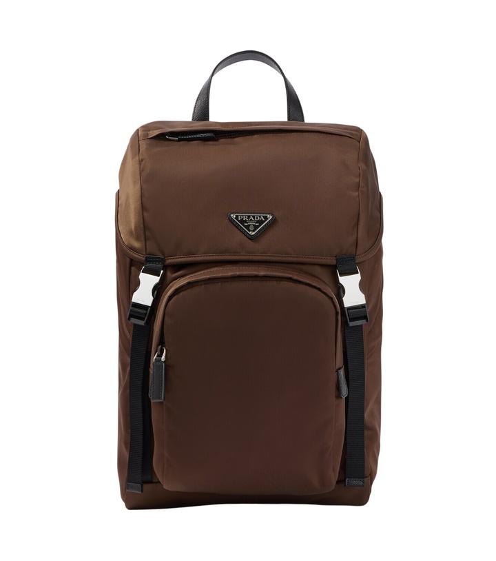 Photo: Prada Re-Nylon leather-trimmed backpack
