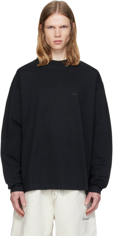 Photo: Fear of God ESSENTIALS Black Classic Long Sleeve T-shirt
