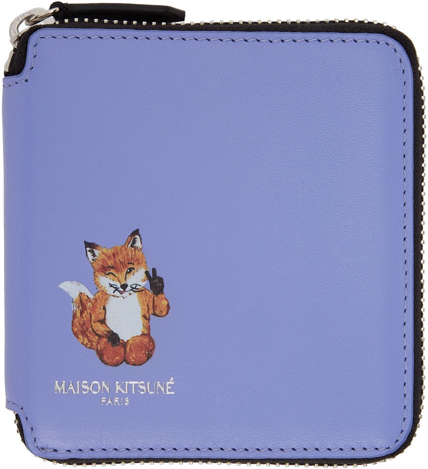 Maison Kitsune Chillax Fox Square Zipped Wallet