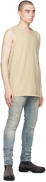 John Elliott Beige Rugby Tank Top